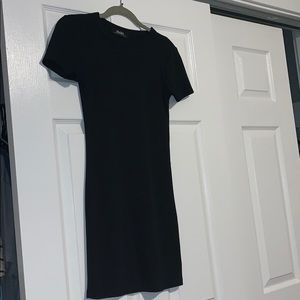 Black fitted t shirt dress